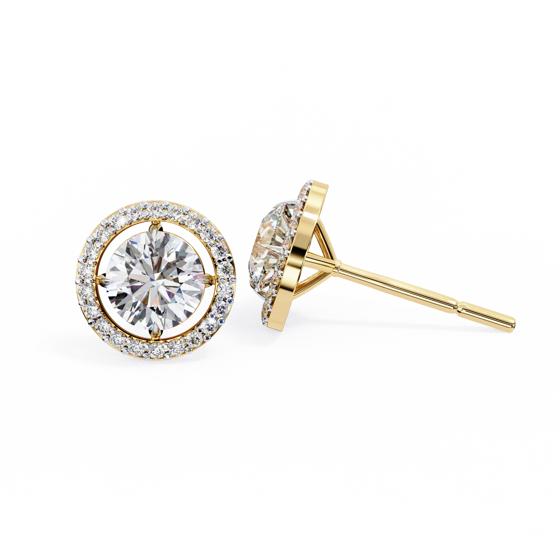 Yellow Gold / Moissanite, Yellow Gold / Lab Grown