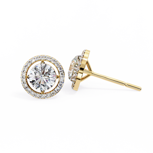 Yellow Gold / Moissanite, Yellow Gold / Lab Grown