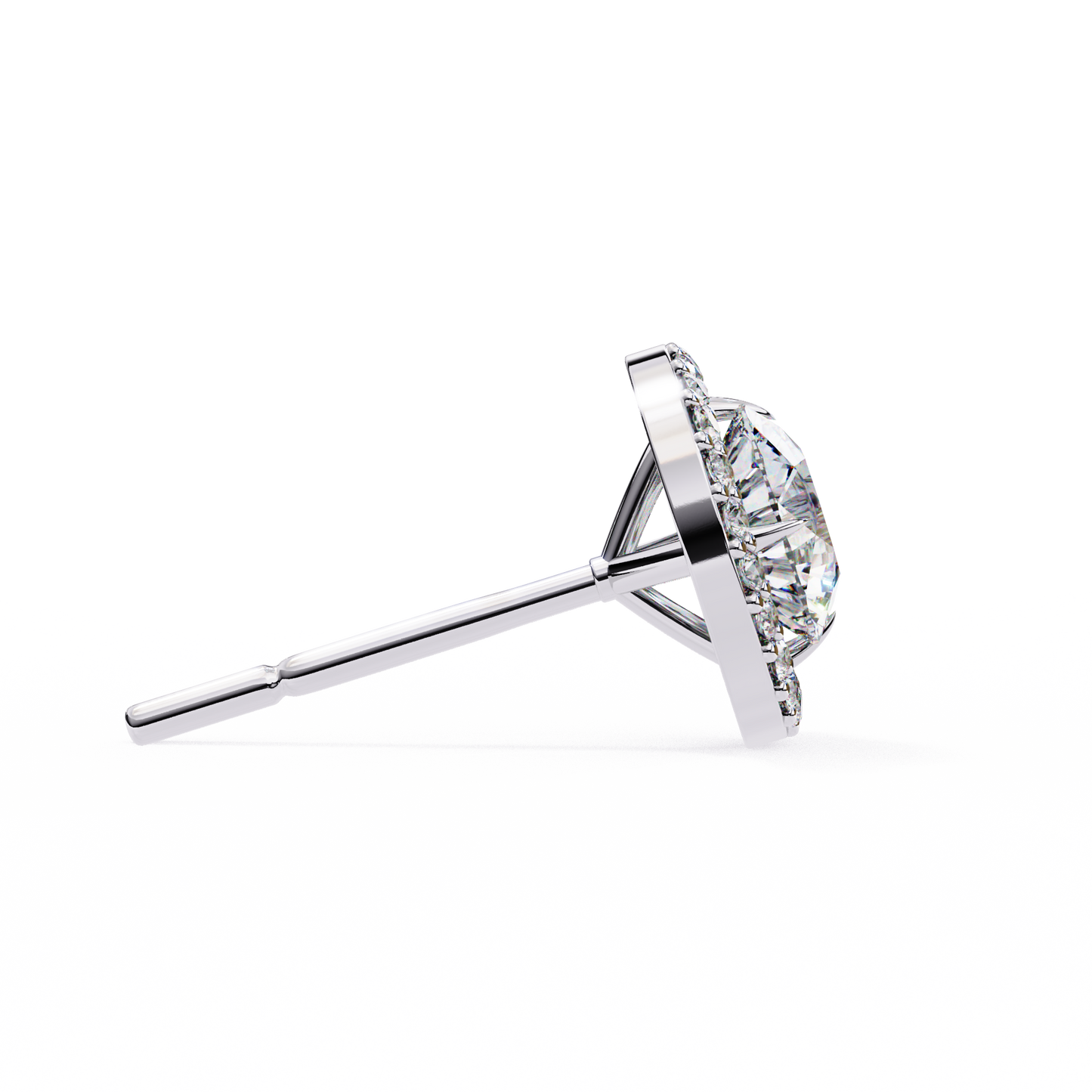 white gold / moissanite, white gold / lab grown