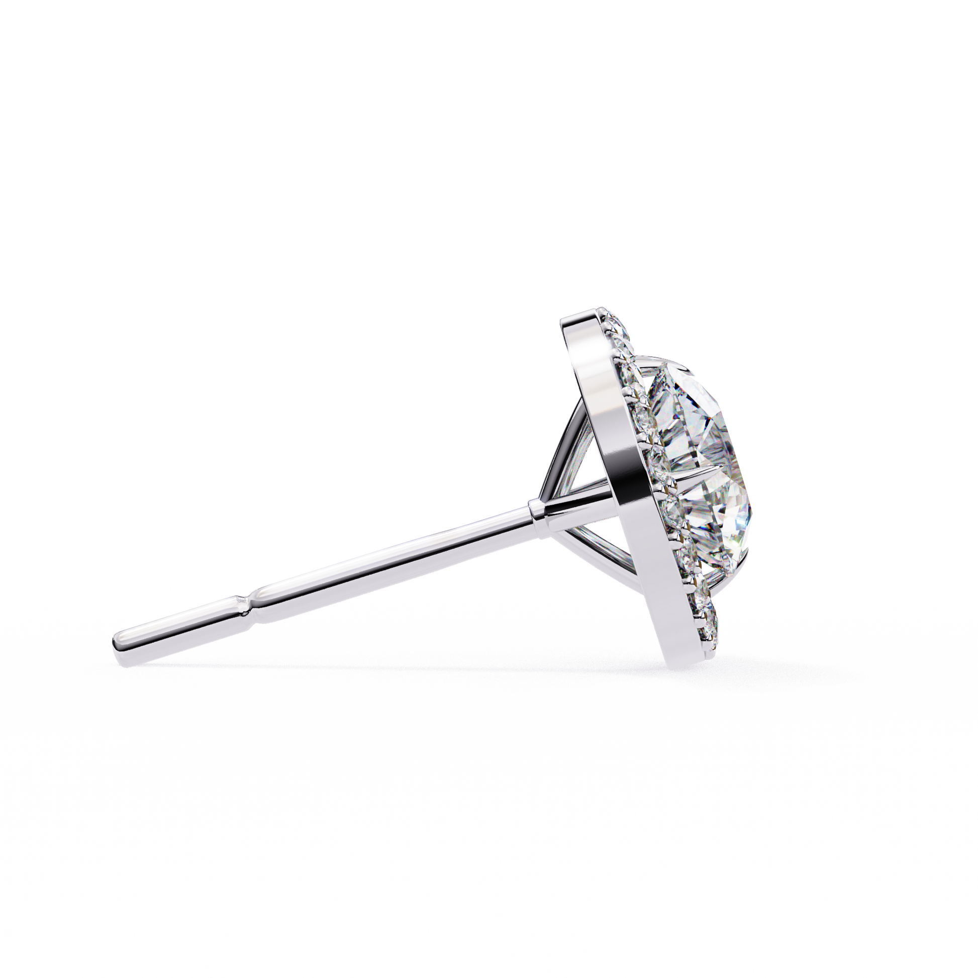 White Gold / Moissanite, White Gold / Lab Grown