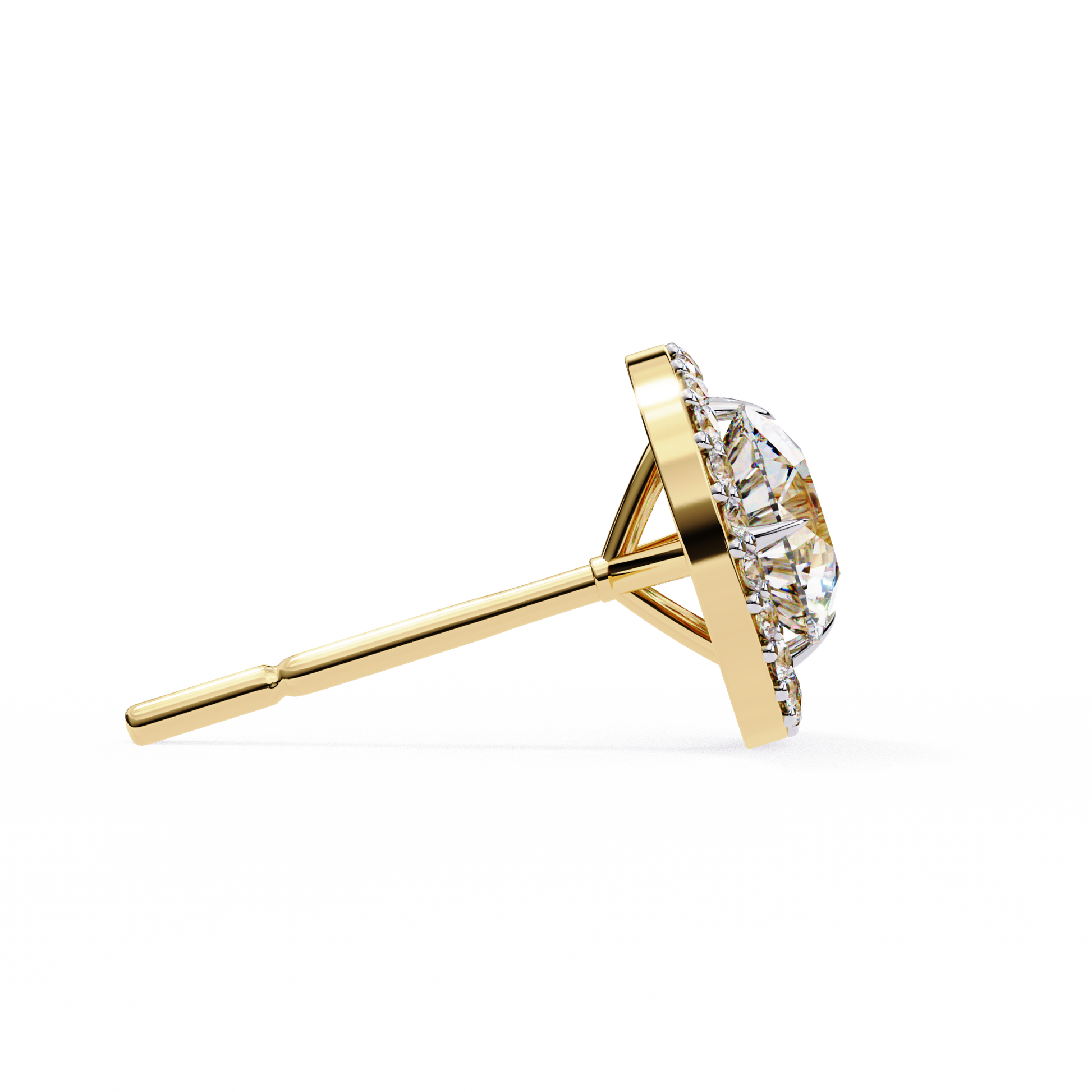 Yellow Gold / Moissanite, Yellow Gold / Lab Grown