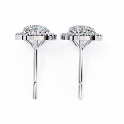 White Gold / Moissanite, White Gold / Lab Grown