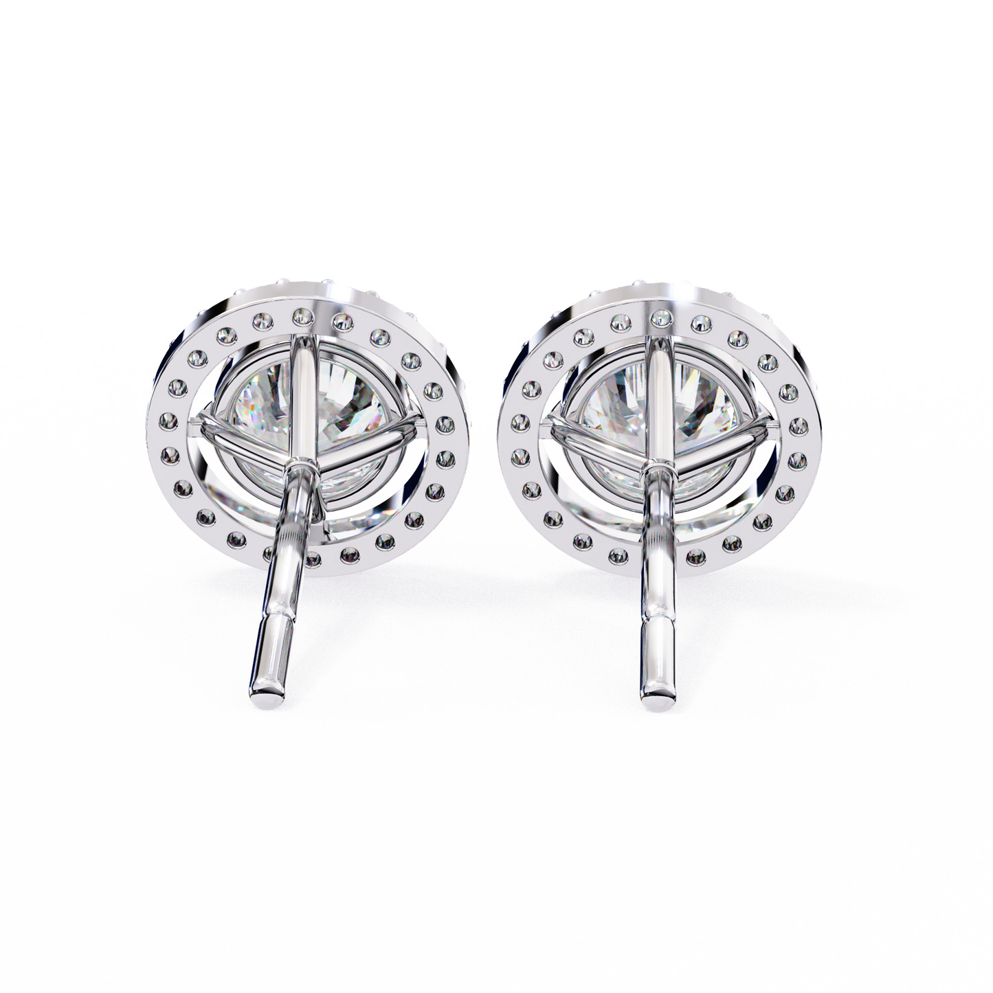 white gold / moissanite, white gold / lab grown