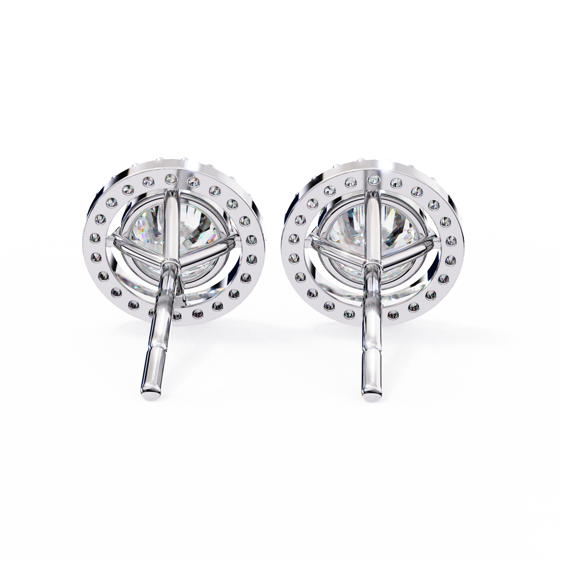White Gold / Moissanite, White Gold / Lab Grown