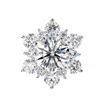 White Gold / Moissanite, White Gold / Lab Grown