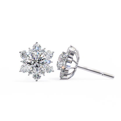 White Gold / Moissanite, White Gold / Lab Grown