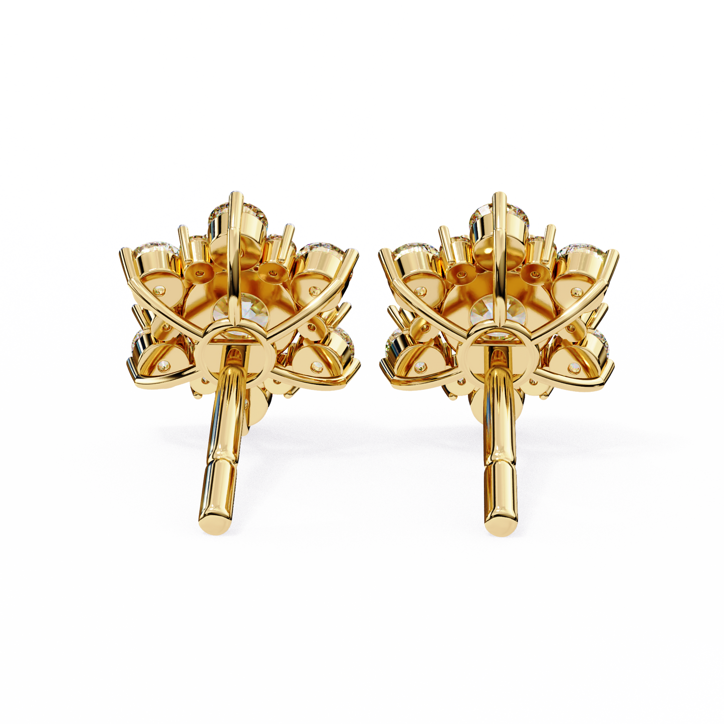 yellow gold / moissanite, yellow gold / lab grown