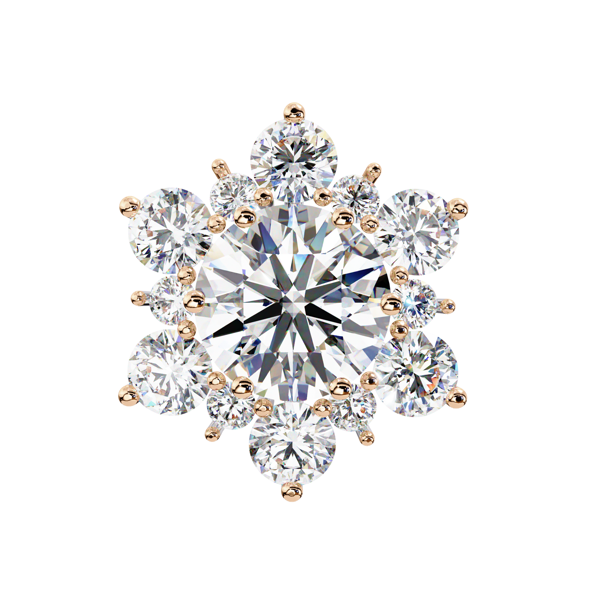 Rose Gold / Moissanite, Rose Gold / Lab Grown