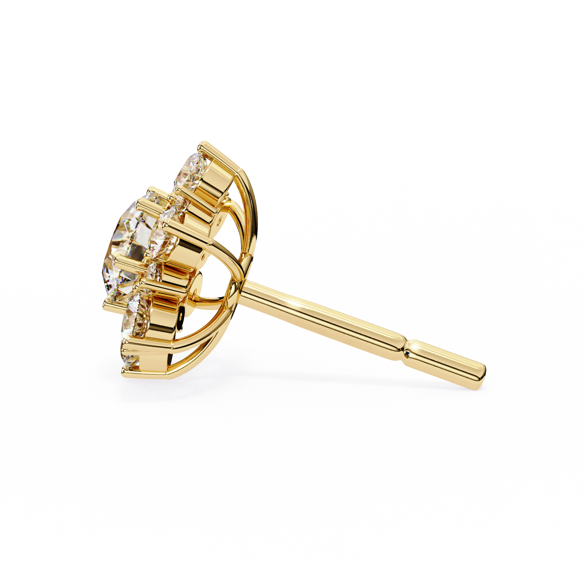 Yellow Gold / Moissanite, Yellow Gold / Lab Grown