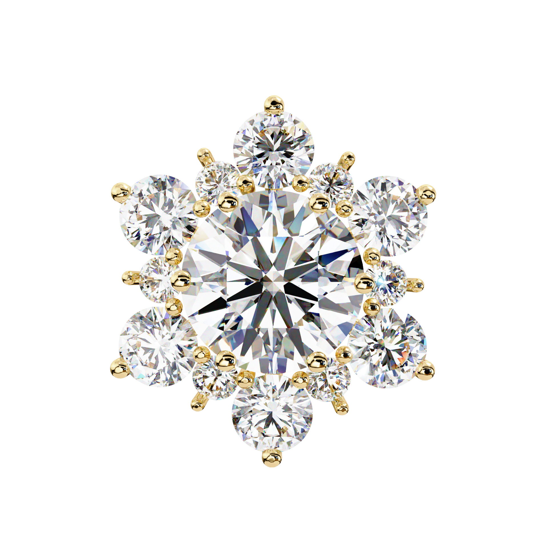Yellow Gold / Moissanite, Yellow Gold / Lab Grown
