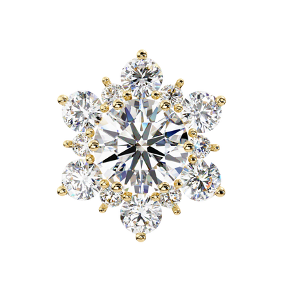 Yellow Gold / Moissanite, Yellow Gold / Lab Grown
