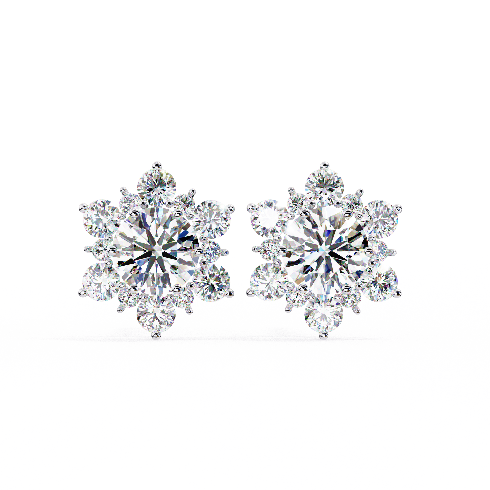 White Gold / Moissanite, White Gold / Lab Grown