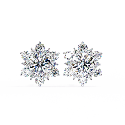 White Gold / Moissanite, White Gold / Lab Grown