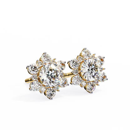 Yellow Gold / Moissanite, Yellow Gold / Lab Grown