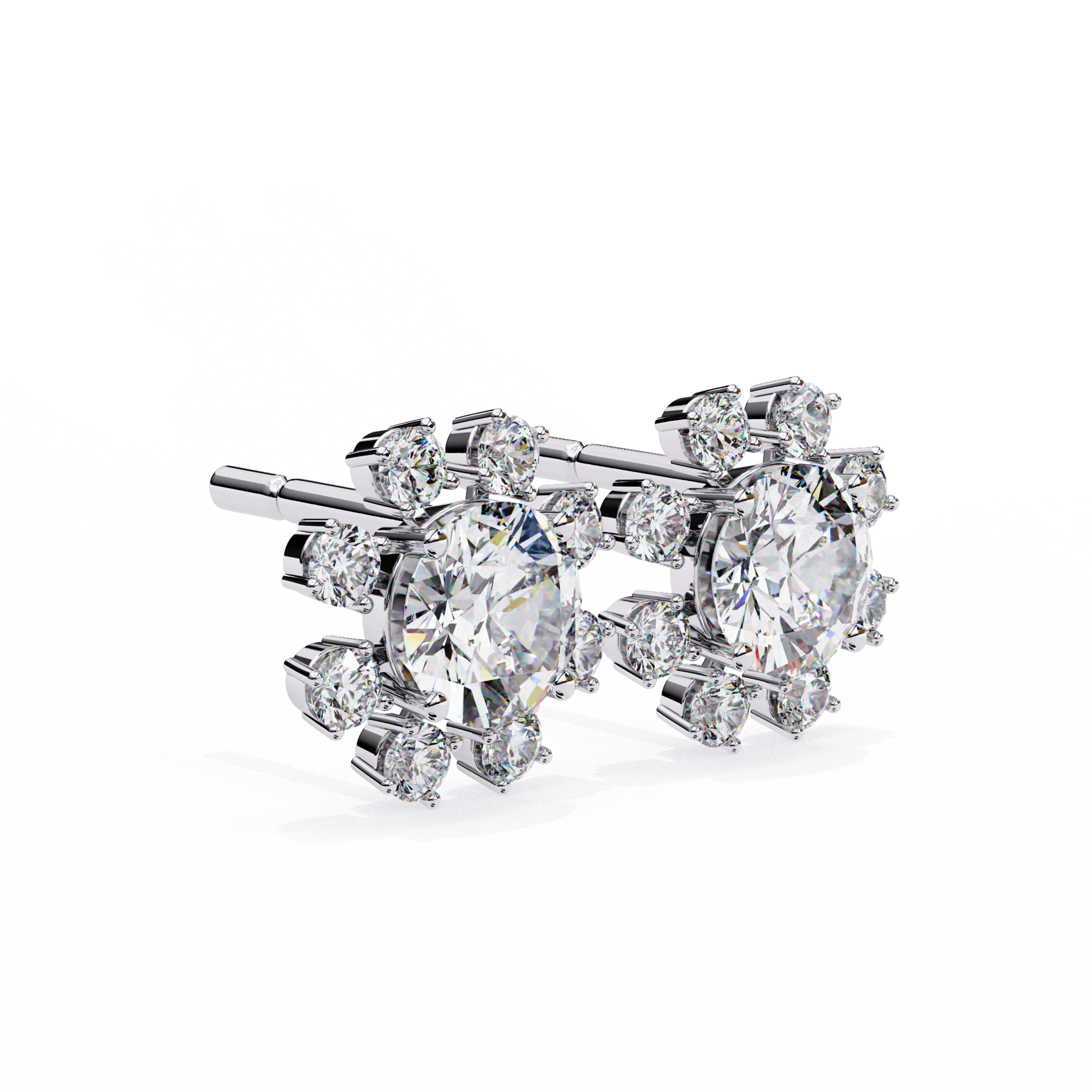 White Gold / Moissanite, White Gold / Lab Grown