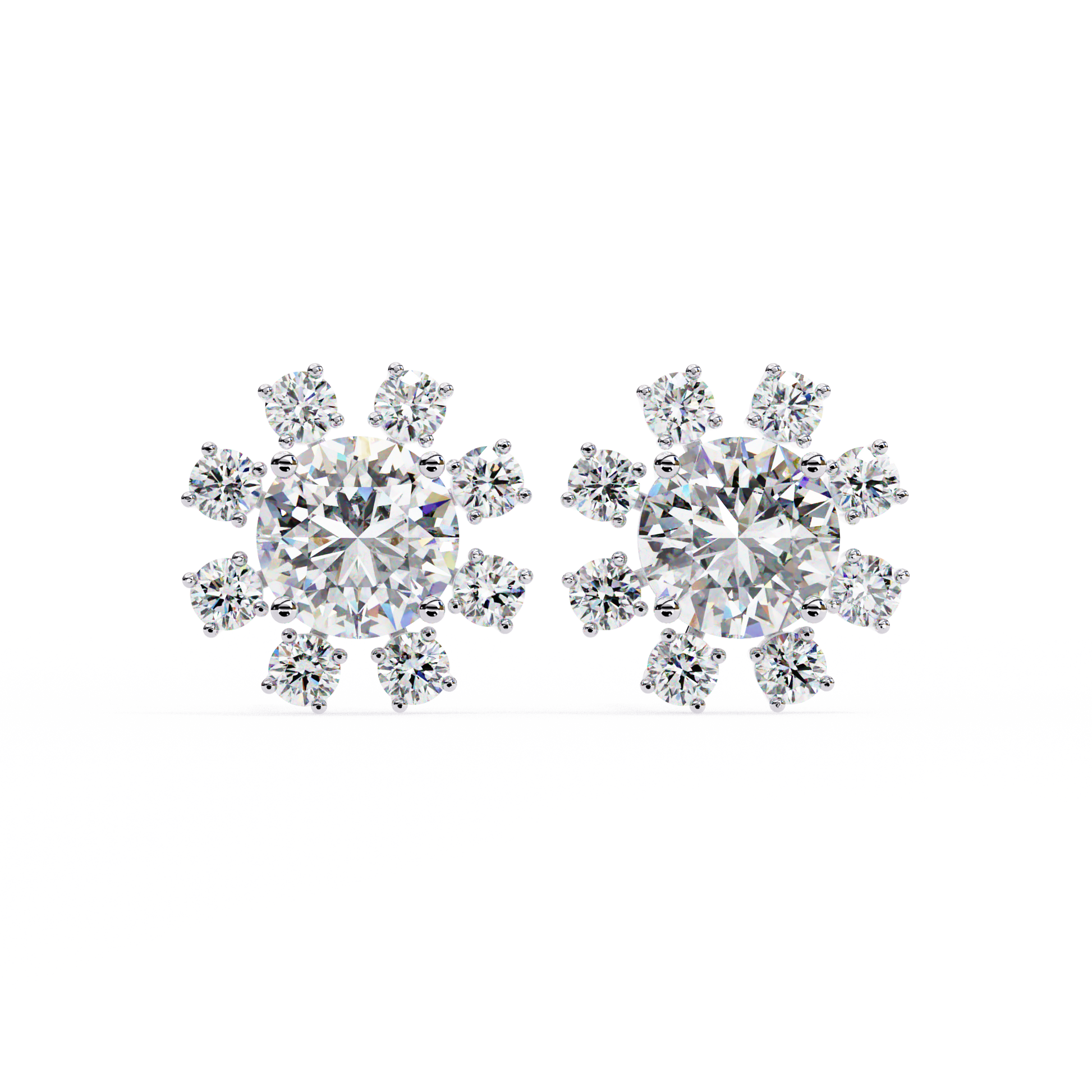 White Gold / Moissanite, White Gold / Lab Grown