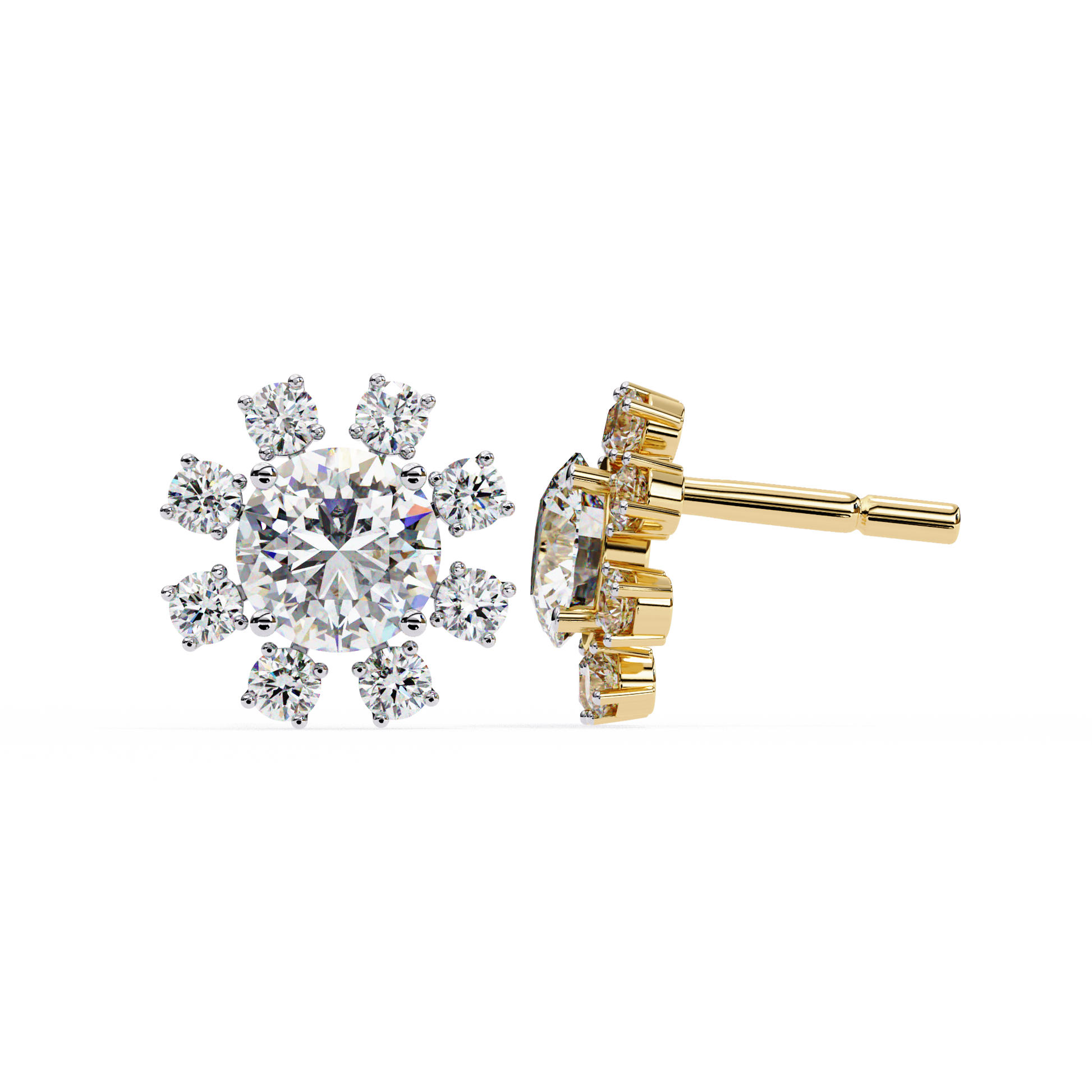 Yellow Gold / Moissanite, Yellow Gold / Lab Grown