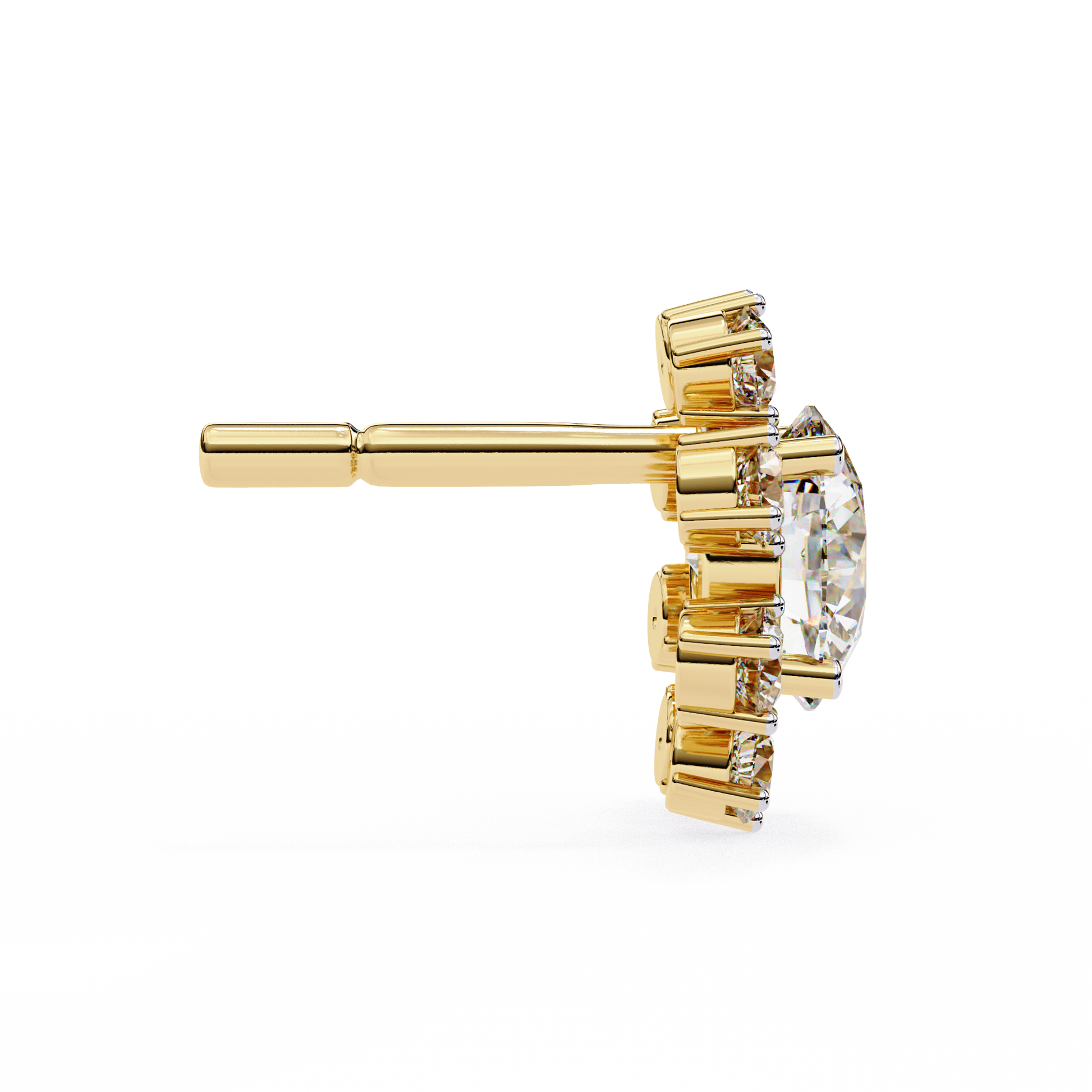 Yellow Gold / Moissanite, Yellow Gold / Lab Grown