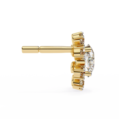 Yellow Gold / Moissanite, Yellow Gold / Lab Grown