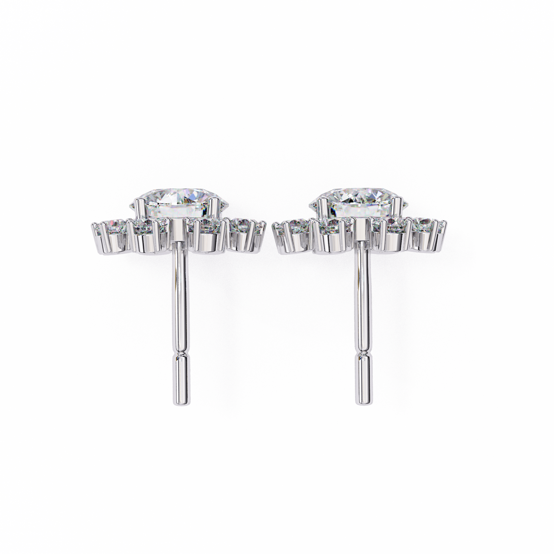White Gold / Moissanite, White Gold / Lab Grown
