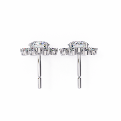 White Gold / Moissanite, White Gold / Lab Grown