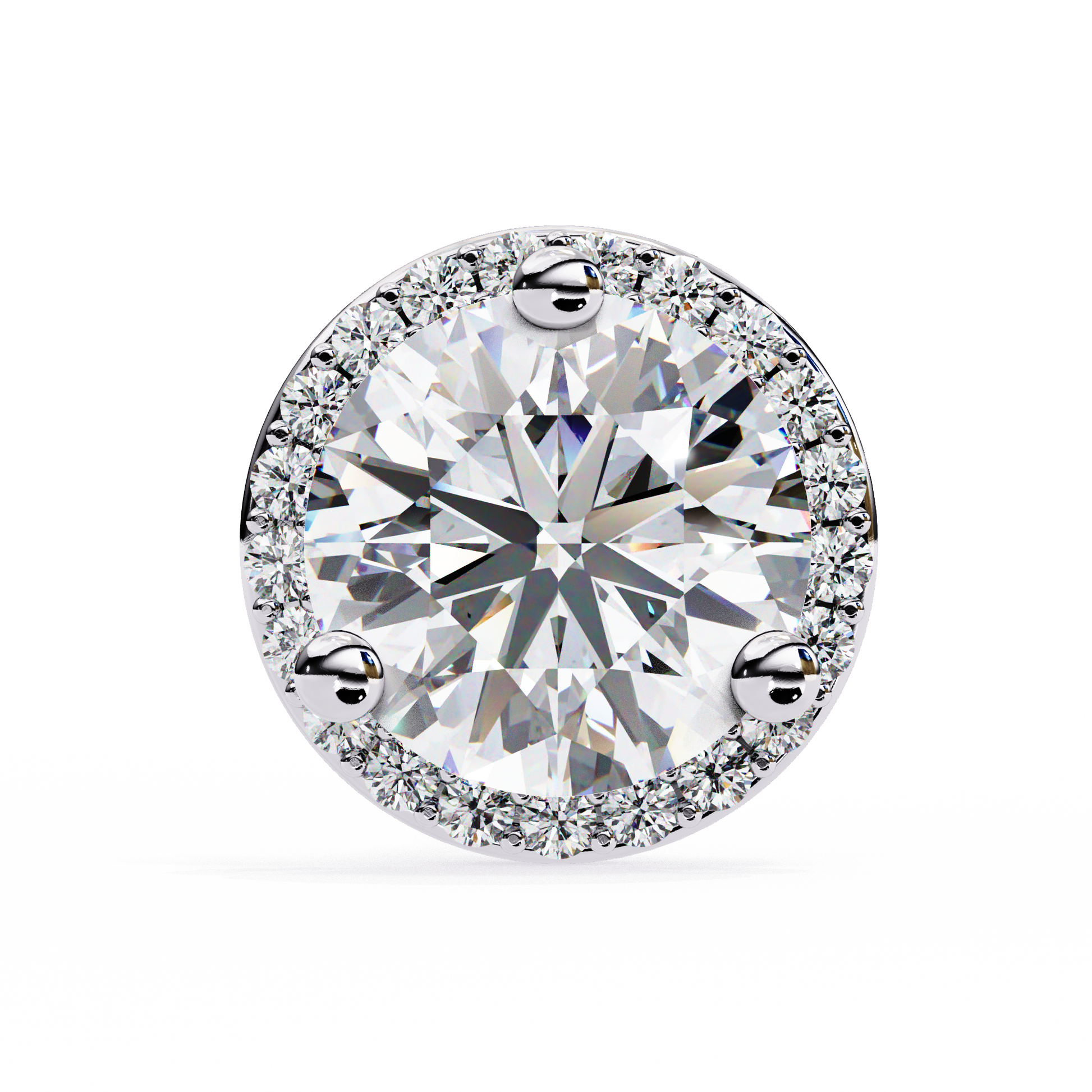 White Gold / Moissanite, White Gold / Lab Grown
