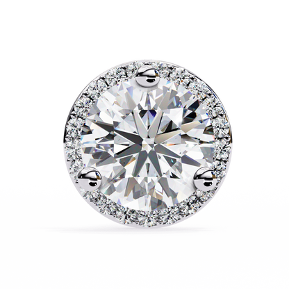White Gold / Moissanite, White Gold / Lab Grown