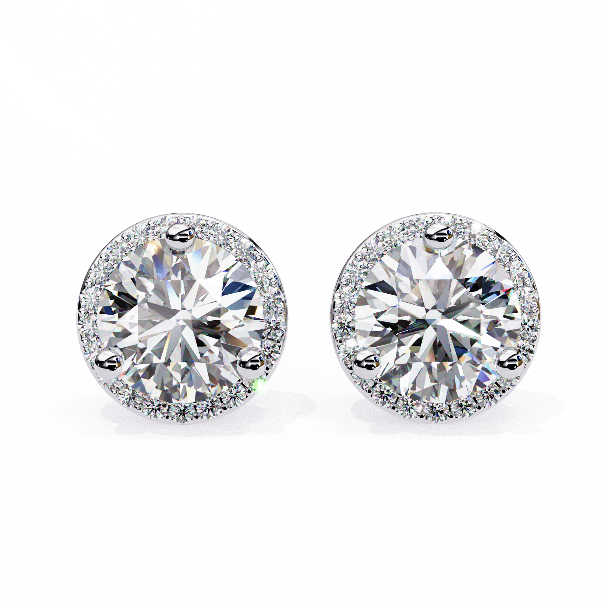 White Gold / Moissanite, White Gold / Lab Grown