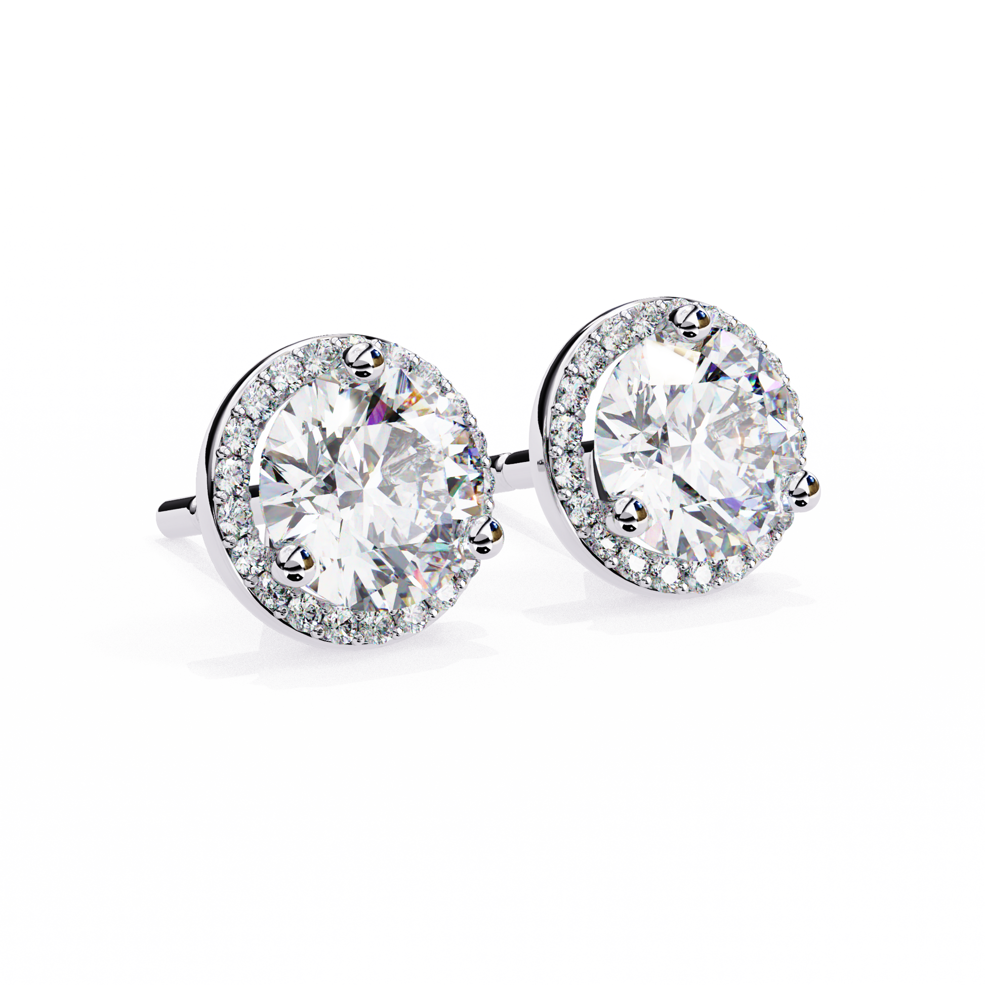 White Gold / Moissanite, White Gold / Lab Grown