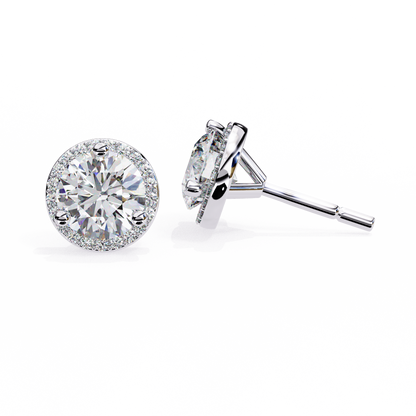 White Gold / Moissanite, White Gold / Lab Grown