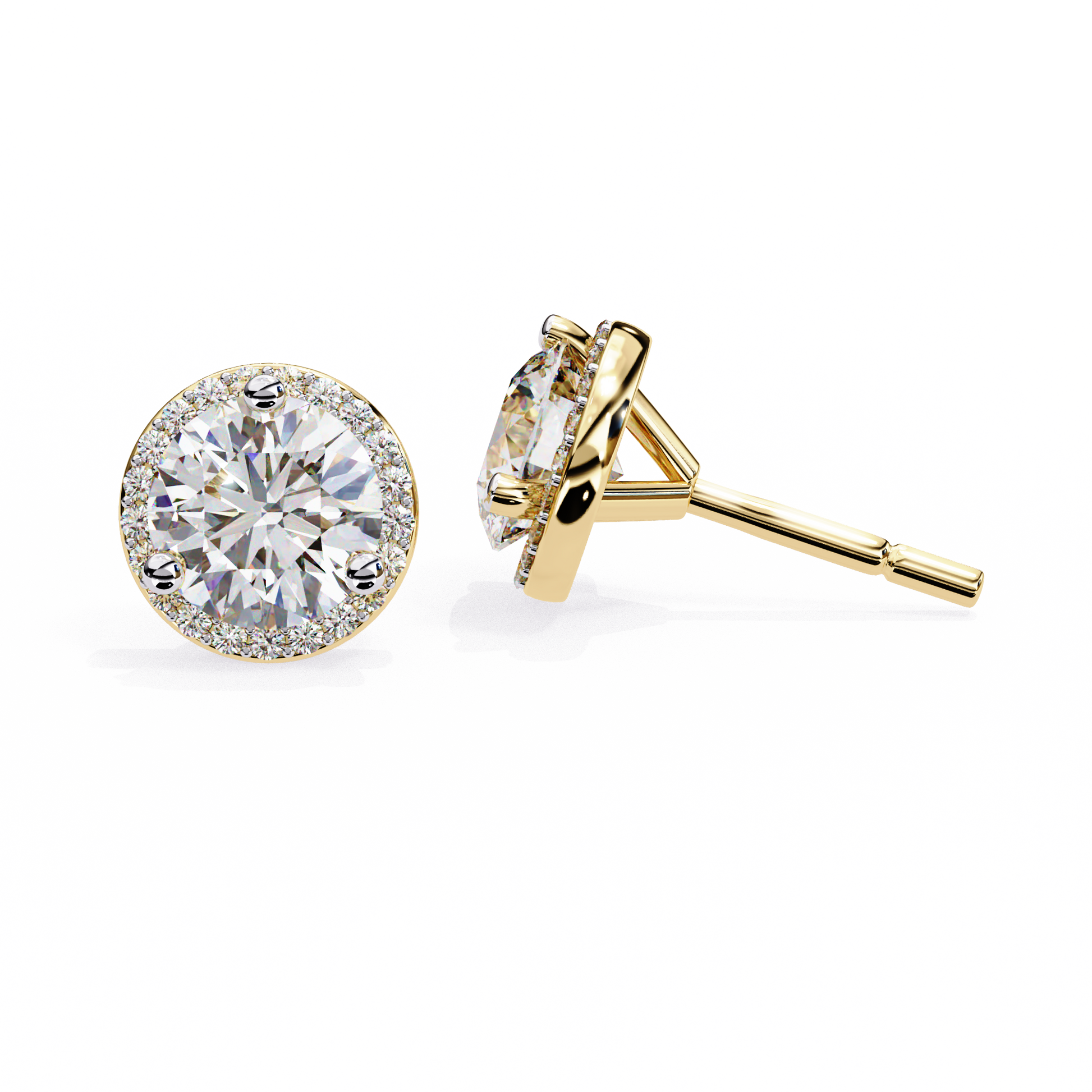 Yellow Gold / Moissanite, Yellow Gold / Lab Grown