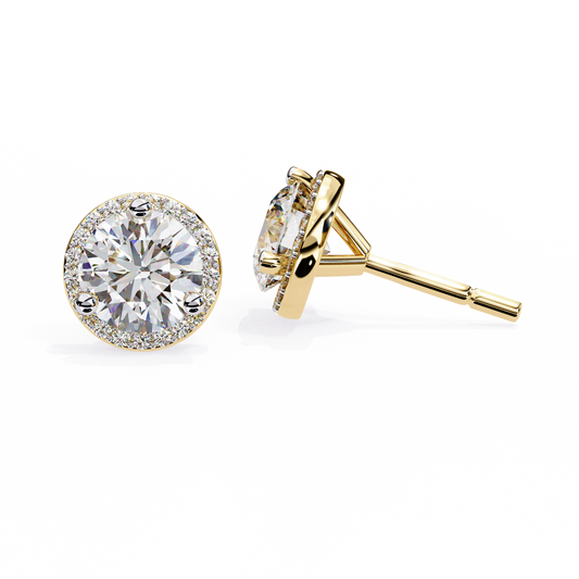 Yellow Gold / Moissanite, Yellow Gold / Lab Grown