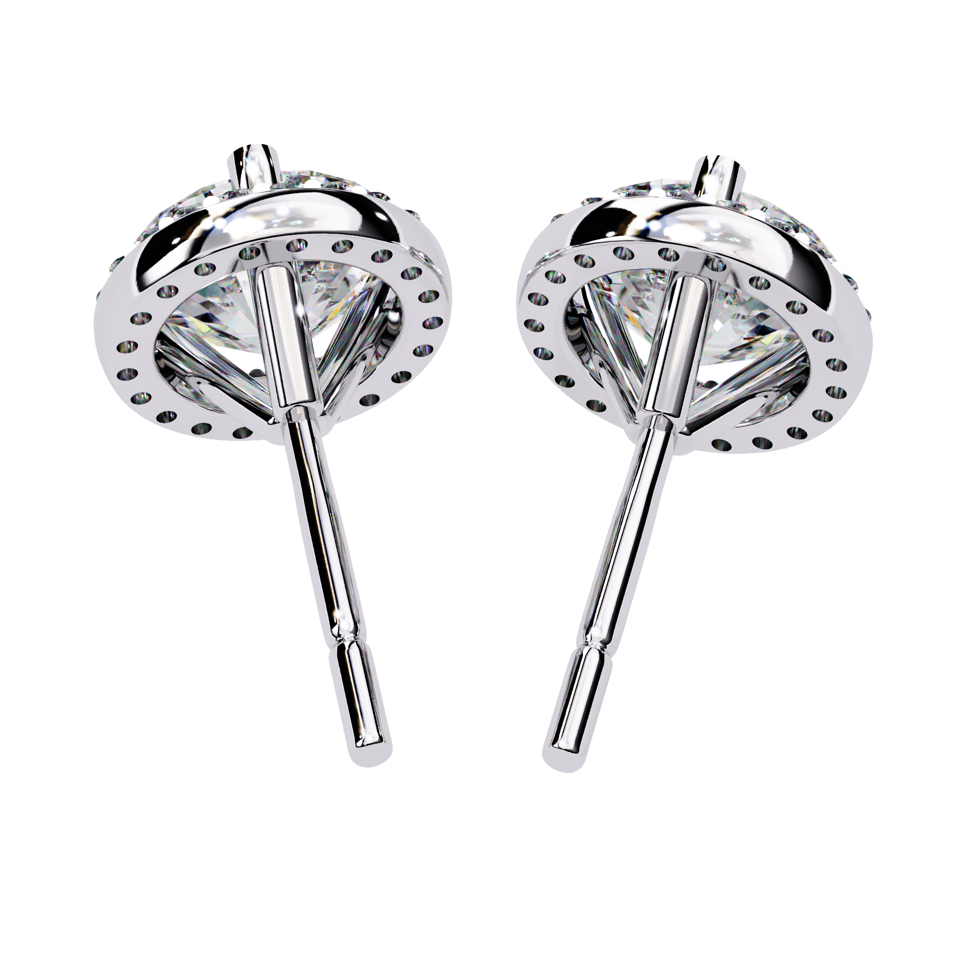 White Gold / Moissanite, White Gold / Lab Grown