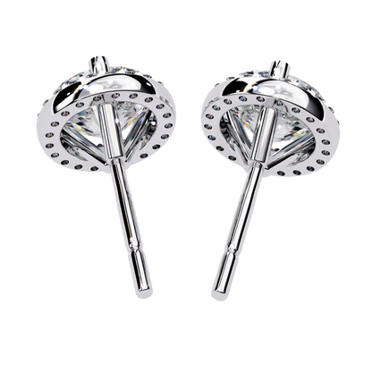 White Gold / Moissanite, White Gold / Lab Grown