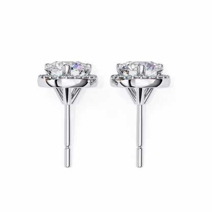 White Gold / Moissanite, White Gold / Lab Grown