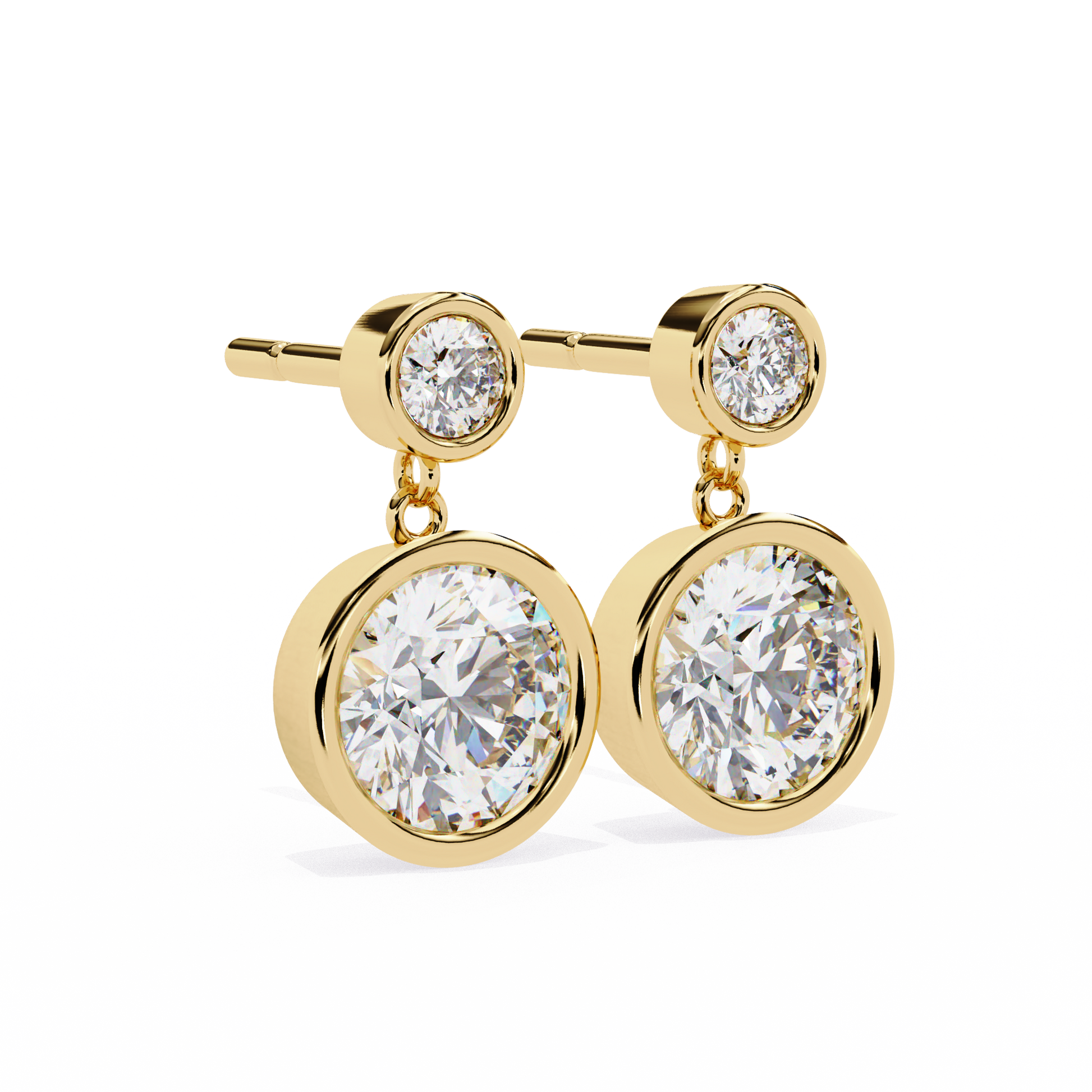 Yellow Gold / Moissanite, Yellow Gold / Lab Grown