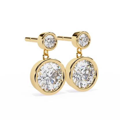 Yellow Gold / Moissanite, Yellow Gold / Lab Grown