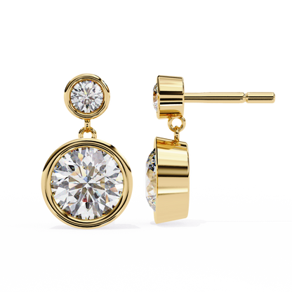 Yellow Gold / Moissanite, Yellow Gold / Lab Grown