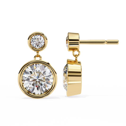 Yellow Gold / Moissanite, Yellow Gold / Lab Grown