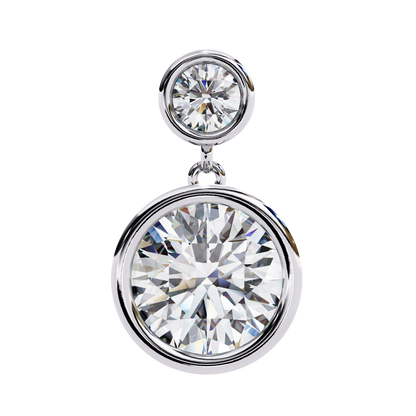 White Gold / Moissanite, White Gold / Lab Grown