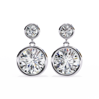 White Gold / Moissanite, White Gold / Lab Grown