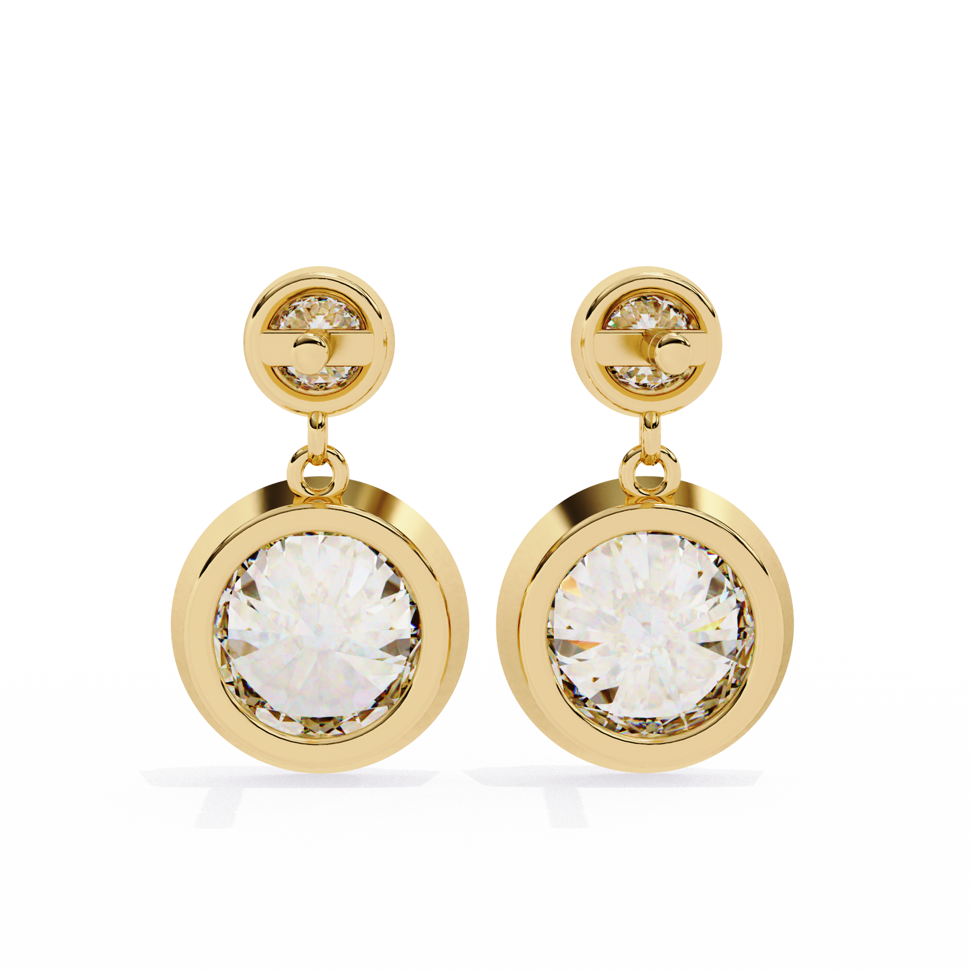 Yellow Gold / Moissanite, Yellow Gold / Lab Grown