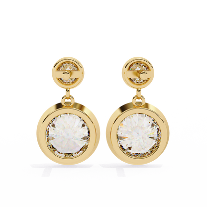 Yellow Gold / Moissanite, Yellow Gold / Lab Grown