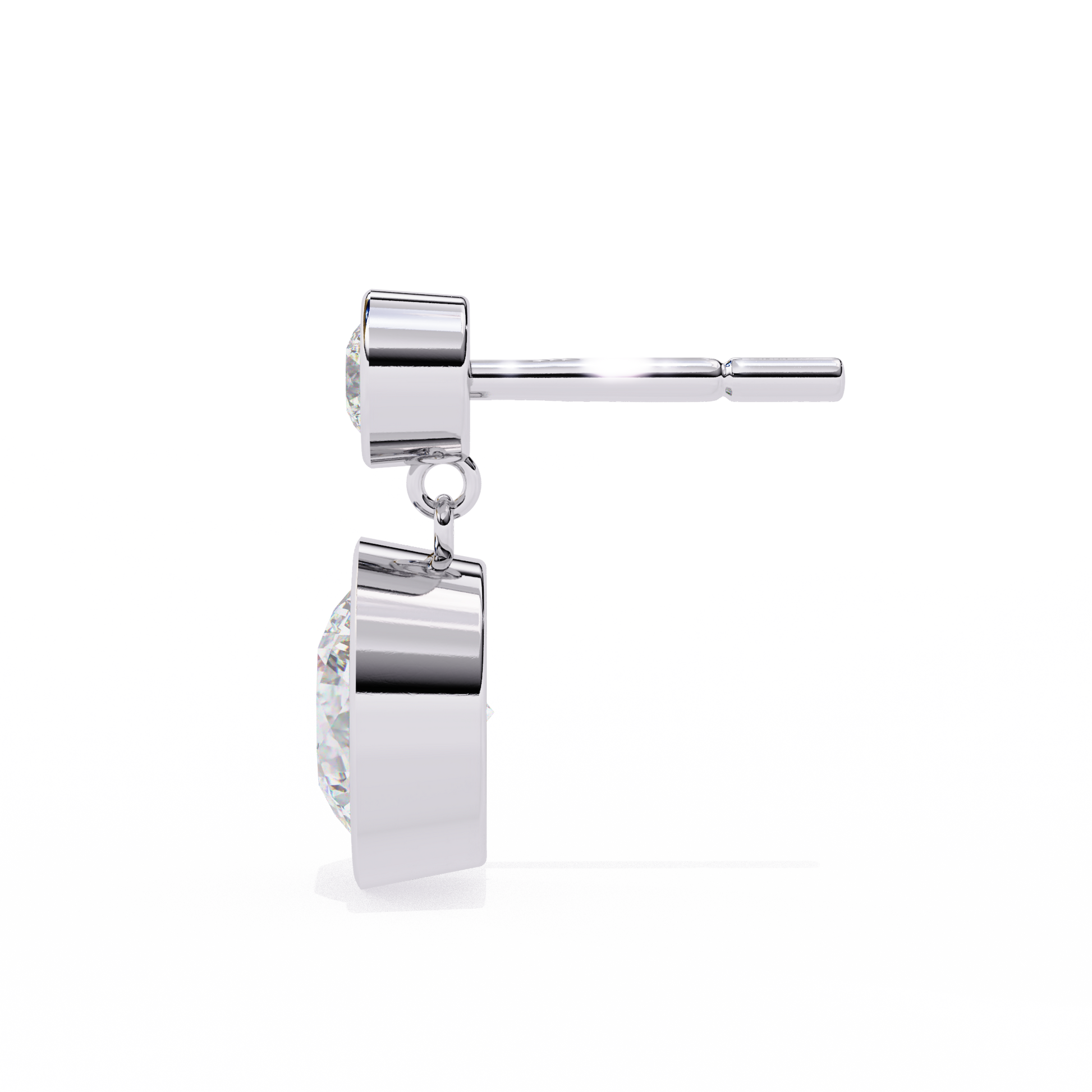 White Gold / Moissanite, White Gold / Lab Grown