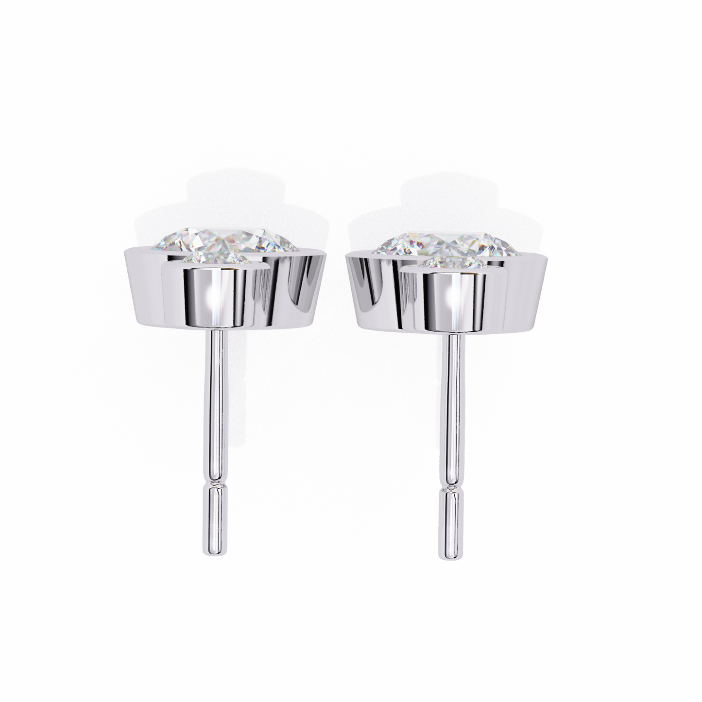 white gold / moissanite, white gold / lab grown