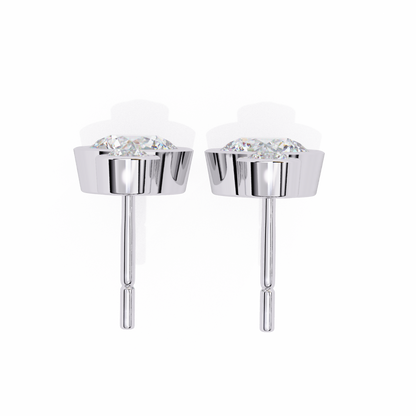 White Gold / Moissanite, White Gold / Lab Grown
