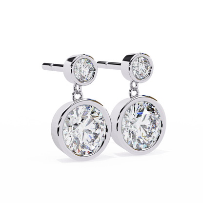 White Gold / Moissanite, White Gold / Lab Grown