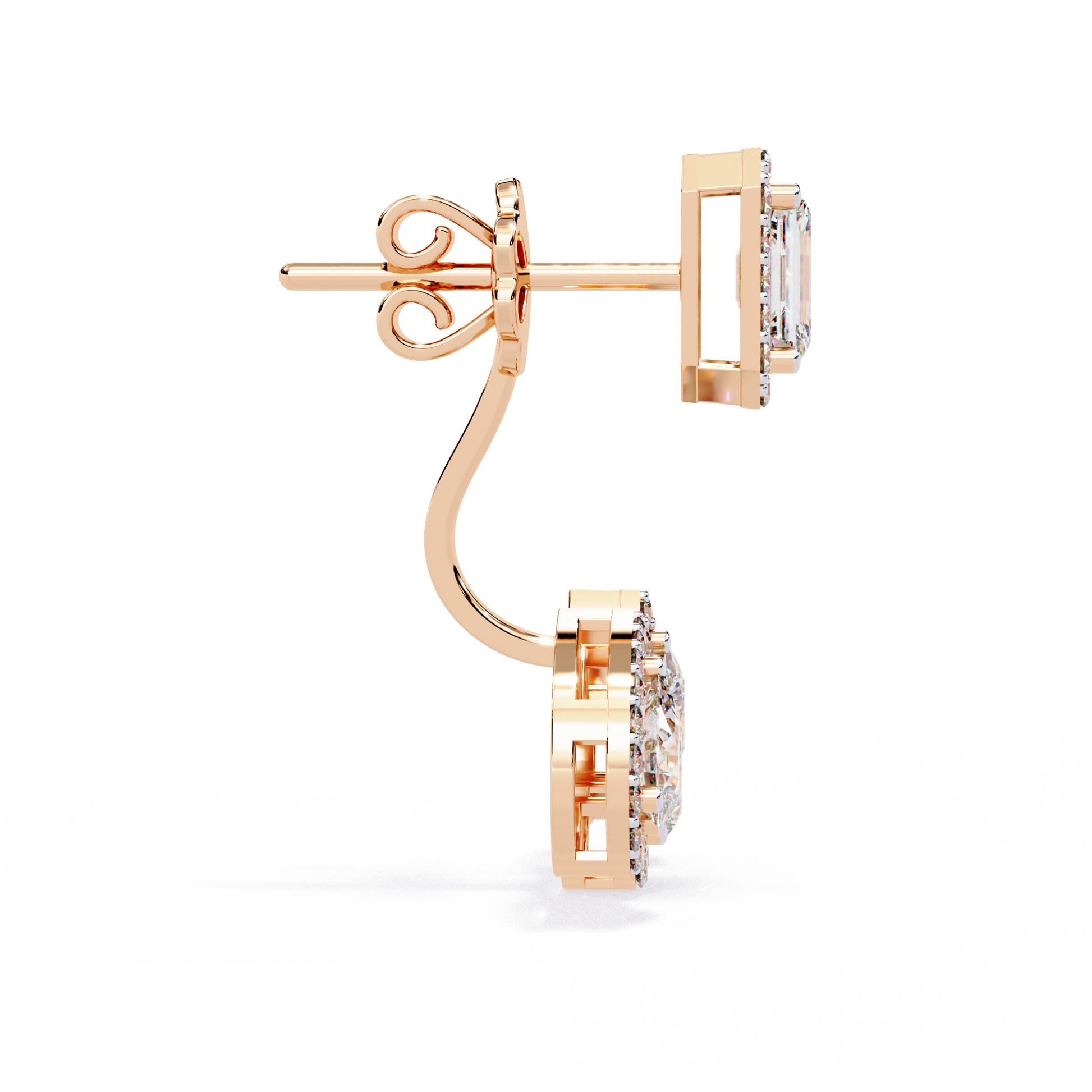 Rose Gold / Moissanite, Rose Gold / Lab Grown