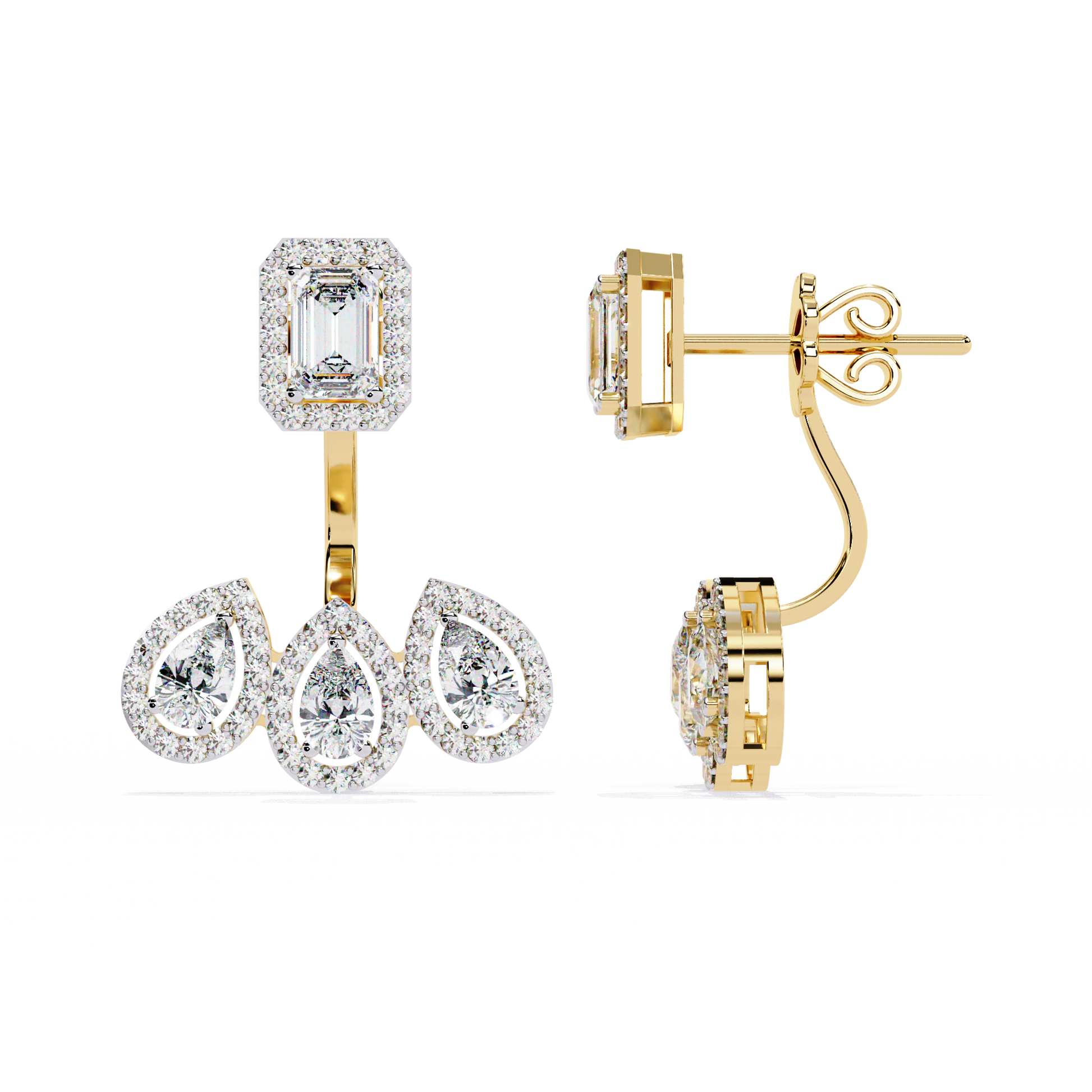 Yellow Gold / Moissanite, Yellow Gold / Lab Grown