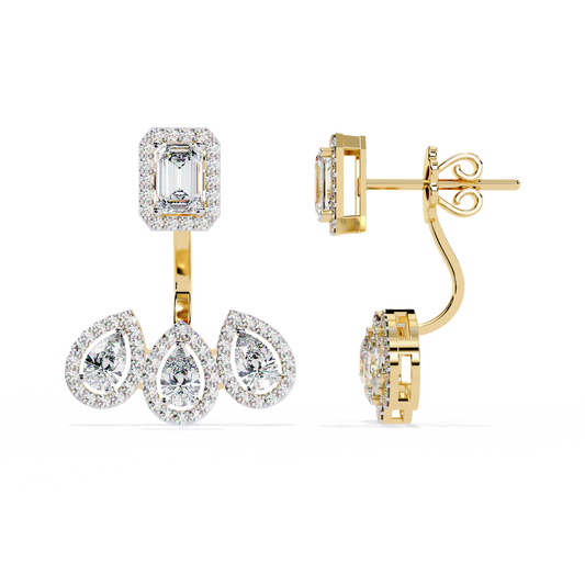 Yellow Gold / Moissanite, Yellow Gold / Lab Grown